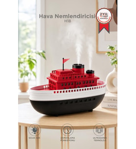 Torima Hava Nemlendiricisi Led Işıklı Aroma Difüzör Boat Tasarım Ultrasonik 300 ML H18 Kırmızı