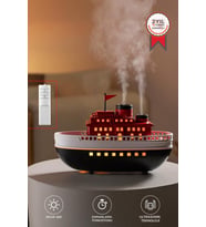 Hava Nemlendiricisi Led Işıklı Aroma Difüzör Boat Tasarım Ultrasonik 300 ML H18 Kırmızı