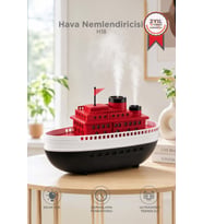 Torima Hava Nemlendiricisi Led Işıklı Aroma Difüzör Boat Tasarım Ultrasonik 300 ML H18 Kırmızı