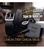 İsme Özel Premium Erkek Hediye Seti l Hakiki Deri Kemer Cüzdan Kalem Anahtarlık - Sevgiliye Eşe Babaya Arkadaşa Hediye