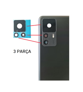 Tkgz Xiaomi Mi 12T PRO Arka Kamera Camı Lens Yapışkanlı