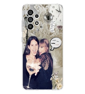 Samsung Galaxy A53 Uyumlu Lana Del Rey ve Taylor Swift Desenli Şeffaf Telefon Kılıfı