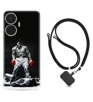 Realme C55 Kılıf Resimli Boyun Askılı İpli Desenli Silikon Muhammed Ali 1369