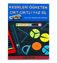 Cırt Cırtlı Kesirleri Öğreten YAZ-SİL Kitabı