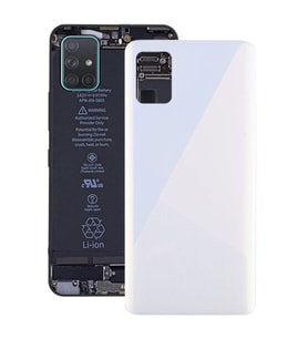 Samsung Galaxy A51 Uyumlu Arka Pil Batarya Kapağı SM-A515F (Beyaz)