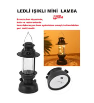 Led Mini Lamba Parti , Ev, Bahçe, Restorantlarda Hem Dekorasyon Hem Aydınlatma Fener Kamp Retro Tarz