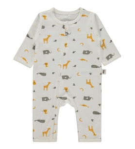 Civil Baby Hayvan Baskılı 3-12 Ay Tulum - Ekru