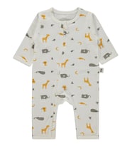 Civil Baby Hayvan Baskılı 3-12 Ay Tulum - Ekru
