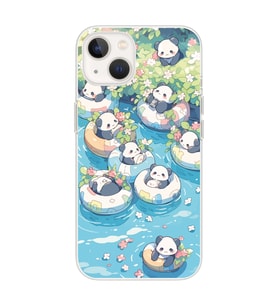 Iphone 14 Plus Uyumlu Panda Tasarımlı Şeffaf Telefon Kılıfı