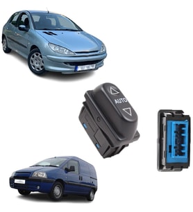 Peugeot 206 Jumpy - Cam Düğmesi Tekli Auto
