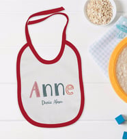 BK Kids Kişiye Özel Anne Tasarımlı Kırmızı Bebek Mama Önlüğü-1