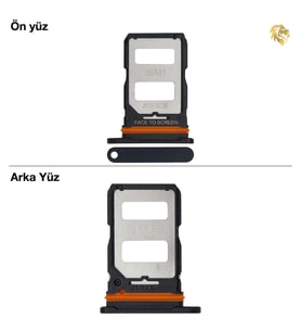 Xiaomi Mi 12 Lite Uyumlu Sim İç Yuvası Çiftli Siyah Sim Kart Tepsisi Sim Kızağı Sim Çekmecesi
