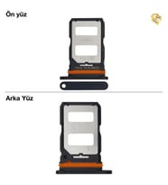 Xiaomi Mi 12 Lite Uyumlu Sim İç Yuvası Çiftli Siyah Sim Kart Tepsisi Sim Kızağı Sim Çekmecesi