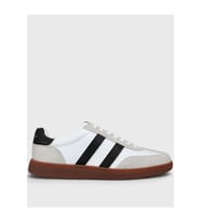 Lufian 111230322 Mike Sneaker Erkek Deri Ayakkabı (Beyaz-Siyah)