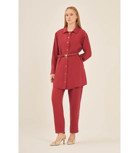 FTZ Women Kadın Pantolonlu Takım Bordo 31035