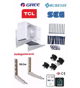 LG -SAMSUNG  12000 Btu 18000 Btu Dış Ünite Konsol Klima 50 Cm Ayak +Titreşim Takozu +Vida Dubel