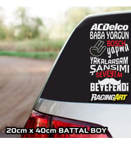 türkçe ukala erkek yazıları etiket sticker çıkartma - 2 adet - motosiklet araba otomobil kamyon kamyonet cam uyumlu