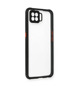 Oppo A73 Kılıf Miami Şeffaf Silikon - Siyah