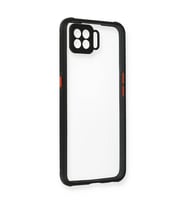 Oppo A73 Kılıf Miami Şeffaf Silikon - Siyah