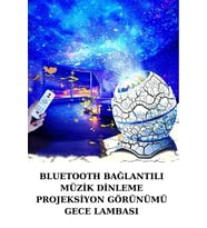 Dinozor Yumurtası Gece Masa Lambası Bluetooth Hoparlör 14 Renk Seçeneği