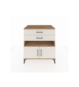 Kronos Şifonyer 2 Raflı 2 Çekmeceli 2 Kapaklı 88x59x96 Çam-Aytaşı
