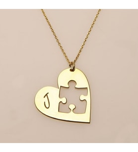 Puzzle 14 Ayar Altın Kolye