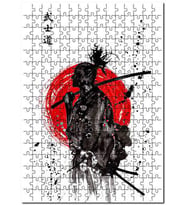 Cakapuzzle Samuray Bushido Japon Kızıl Güneş Görsel Puzzle Yapboz MDF (Ahşap) (120 Parça)