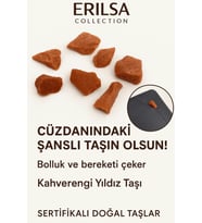 Sertifikalı Ham Cüzdan Boy Kahverengi Yıldız Taşı Kütle - Odaklanma Günlük Enerji Koruması (Çok Renkli)
