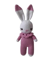 Lila Miniş Tavşan Uyku Arkadaşı Amigurumi Organik Oyuncak