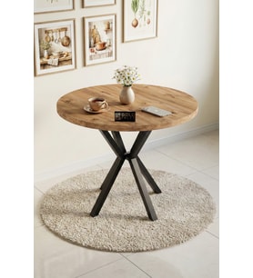 Yuvarlak Masa Atlantik Kahverengi 90 cm