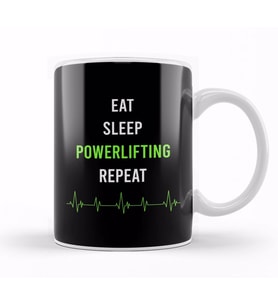 Eat Sleep Repeat Powerlifting Kupa Bardak Porselen