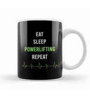 Eat Sleep Repeat Powerlifting Kupa Bardak Porselen