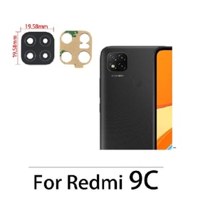 Tkgz Xiaomi Redmi 10C Arka Kamera Camı Lens Yapışkanlı