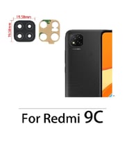 Tkgz Xiaomi Redmi 10C Arka Kamera Camı Lens Yapışkanlı