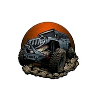 Wrangler Off Road Araba, Motorsiklet, AraçEtiket Cam Sticker 19CM