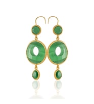Kadir Jewellery 22 Ayar Altın Kaplama Kadın Sallantılı Küpe -El İşçiliği Ve Hipoalerjenik Küpe