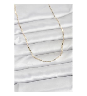 Mey İthalat® CM 14K Gold Renk Çubuk Kesme Zincir Model 60 cm Kadın Kolye