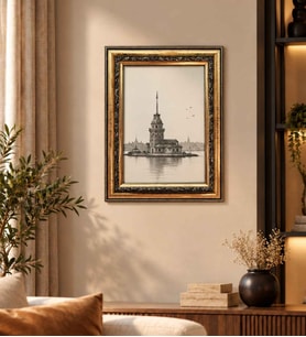 Klasik Gold Siyah İşlemeli Dekoratif Fotoğraf Çerçevesi 20x25 cm