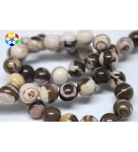 Jasper Zebra Taşı YARIM Dizi 8mm (18cm uzunluğundadır)