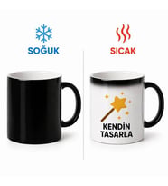 Kişiye Özel Fotoğraf Baskılı Sihirli Kupa Bardak, Renk Değiştiren Bardak, Fotoğraflı Sihirli Bardak, Siyah Bardak, Sıcak Soğuk Bardak Özel, Resimli Sihirli Kupa