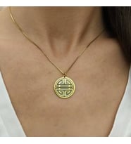 Gökdeniz 925 Uzun Ömrün Sembolü Shou Gümüş Unisex Kolye 