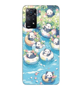 Redmi Note 11S - Note 11 Uyumlu Panda Tasarımlı Şeffaf Telefon Kılıfı