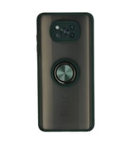 Xiaomi Pocophone X3 Kılıf Montreal Yüzüklü Silikon Kapak - Yeşil