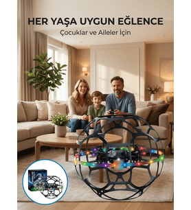 El Sensörlü Uçan Top Drone Çocuklar İçin Led Işıklı Eğlence Oyuncağı