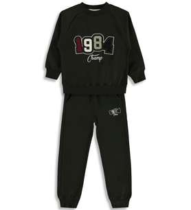 Mışıl Kids 1984 Nakışlı 10-13 Yaş Eşofman Takımı - Gri