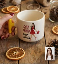 Kişiye Özel Karikatürlü Cute But Virgo Başak Burcu T Kupa Doğum Günü Hediyesi