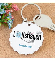 İsme Özel Lojistisyen Papatya Anahtarlık