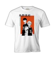 Haikyuu! Karasuno KageHina Beyaz Erkek Tshirt