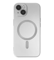 Newface Apple iPhone 14 Plus Kılıf Moshi Lens Magneticsafe Silikon - Gümüş