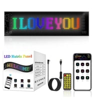 LED Matrix Panel Dijital Kayar RGB Ekran Kumandalı Mobil Uygulamalı Araç Ofis İş